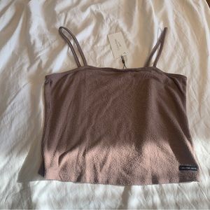 NWT Calvin Klein soft cozy brown tank top Size XL